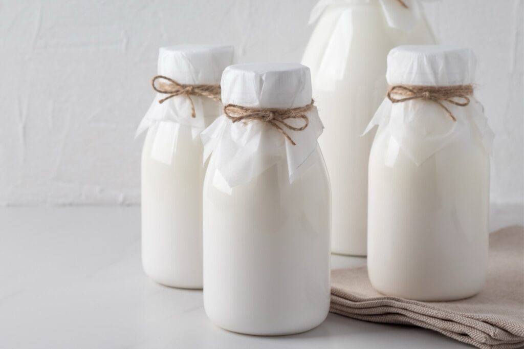 Kefir di latte in fermentazione