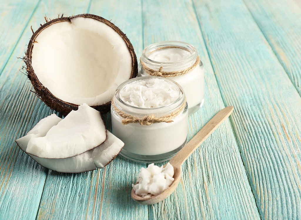 del cocco da cui è stato ricavato l'olio di cocco
