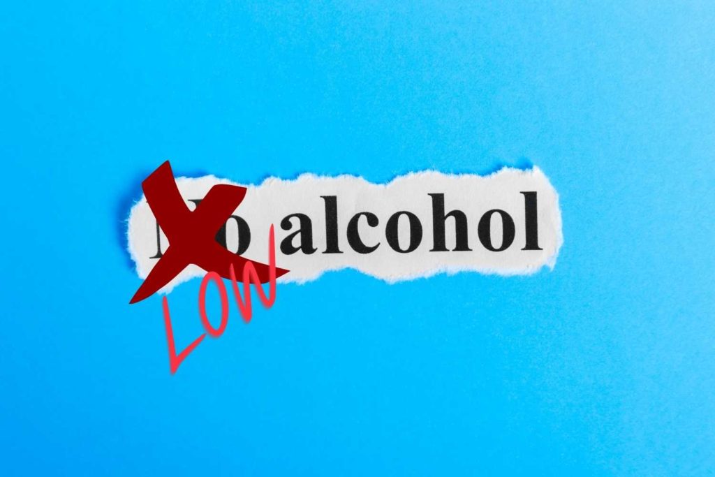 la scrittta low alcohol