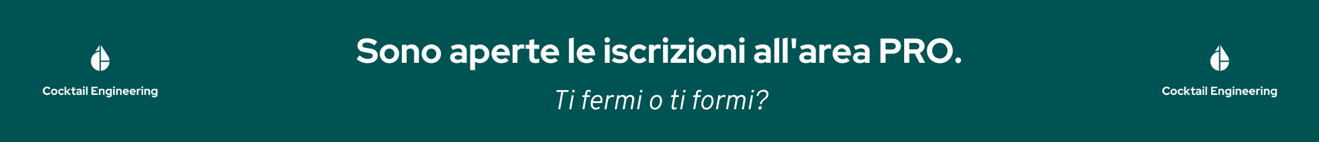 banner che indica che sono aperte le iscrizioni all'area pro