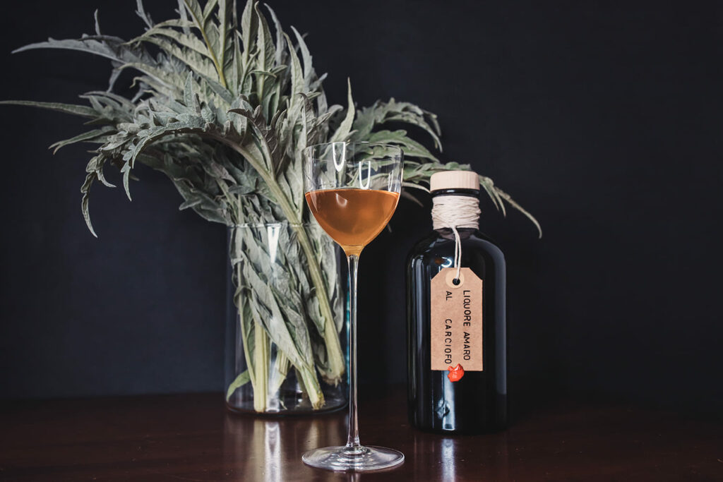 liquore amaro al carciofo home made