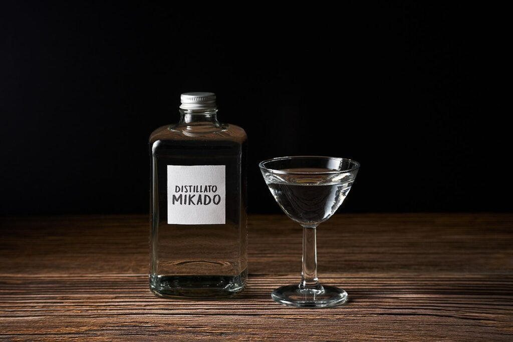 Il distillato di Mikado, ottenuto con l'evaporatore rotante rotavapor