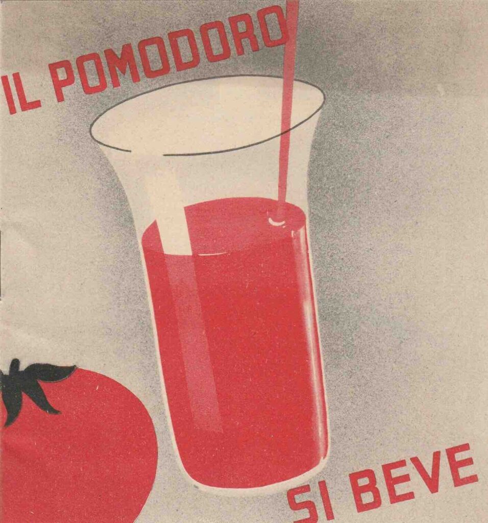 Opuscolo del succo di pomodoro della cirio: il pomodoro si beve