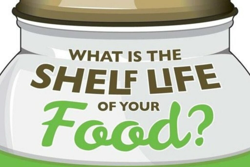 Un barattolo con scritto sopra qual è la shelf life del tuo cibo (data di scadenza)