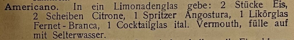 L'Americano nel Lexikon der Getränke di Hans Schönfeld e John Leybold