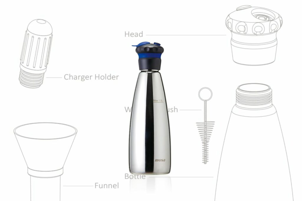 Un sifone per la gassatura Mosa Soda Multi